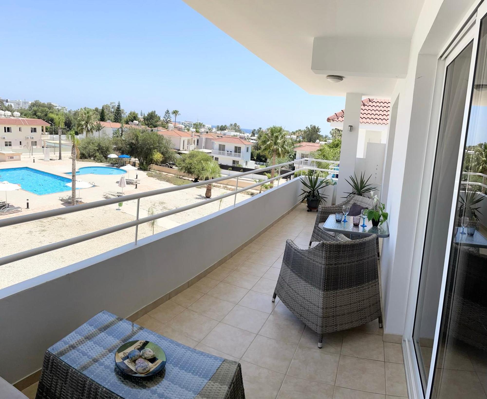 Nissi Beach Ayia Napa Pool View Apartment Large Terrace 450M From Nissi Beach Zewnętrze zdjęcie